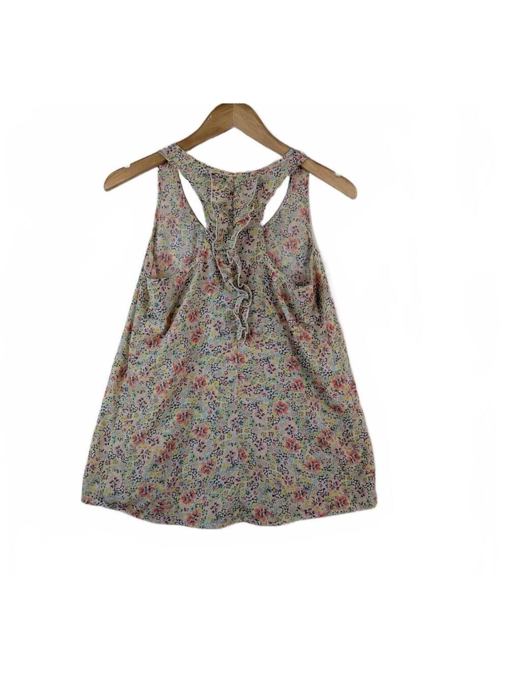 Candie's Floral Print‎ Flowy Tank Top Size Small